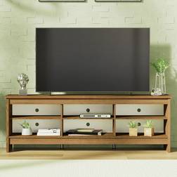 Madesa Cable Management Rustic TV Bench 70.9x23.6"