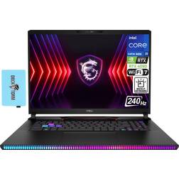 MSI Raider GE78HX Gaming Laptop 17" WQXGA 240Hz (24-Core 14th Gen Intel i9-14900HX, GeForce RTX 4090, 64GB DDR5, 8TB PCIe SSD, Per Key RGB KYB, Thunderbolt 4, WiFi 7, Win11P) w/DKZ Hub