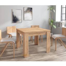 Furneo Golden Oak Wood Dining Table 90x180cm
