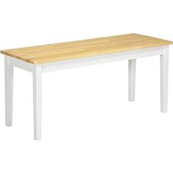 Homcom Wood Natural/White Banco 102x45cm