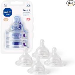 Mam Silicone Teats Baby Bottles 4-pack Size 1