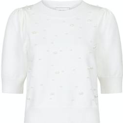 Neo Noir Maia Soft Pearl Knit Blouse - Off White