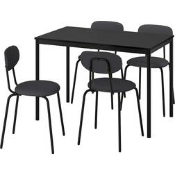 IKEA SANDSBERG/ÖSTANÖ Black/Dark Grey Köksstol 75cm 5st