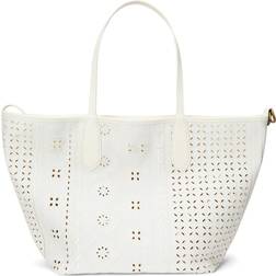 Polo Ralph Lauren Bellport Embroidered Eyelet Tote Bag - White