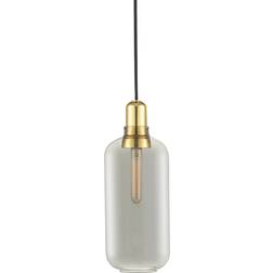 Normann Copenhagen Amp Large Smoke/Brass Pendant Lamp ∅ 11.2cm