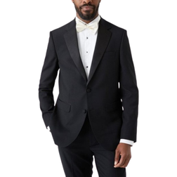 Burton Slim Fit Tuxedo Suit Jacket - Black