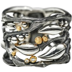 Ole Lynggaard Forest Ring - Silver/Gold/Diamonds
