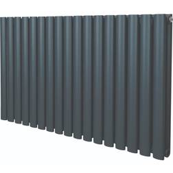MonsterShop Radiatore A Colonna Ovale 600 mm x 1020 mm Grigio Antracite