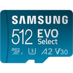 Samsung EVO Select MicroSD Memory Card Adapter, 128GB microSDXC, Speeds Up to 160 MB/s, UHS-I, C10, U3, V10, A2, Upgrade Storage for Phones, Tablets, Nintendo Switch, MB-ME128SA/AM