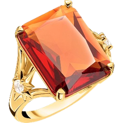 Thomas Sabo Cocktail Ring - Gold/Orange/Transparent