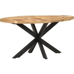 vidaXL 321672 Natural Tavolo da pranzo 90x160cm