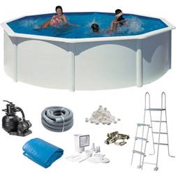 Swim & Fun Octagon Basic Pool Package Ø4.6x1.2m White