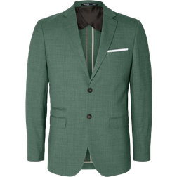 Selected Homme Slim Fit Single Dress Blazer - Light Green Melange