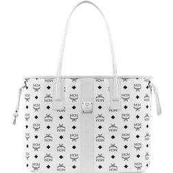 MCM Visetos Reversible Shopper Bag - White