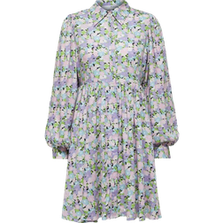 Selected Judita Floral Shirt Dress - Violet Tulip