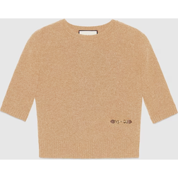 Gucci CASHMERE TOP WITH HORSEBIT