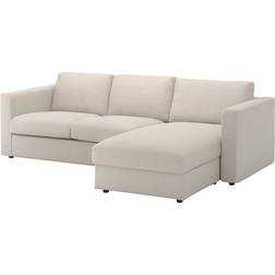 IKEA Vimle Longue/Gunnared Beige Soffa 252cm 3-sits