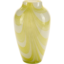 Bahne Interior Wide Swirl Stripes Yellow Vase 35cm