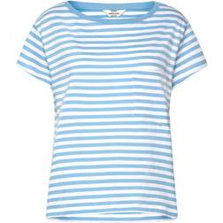 Mads Nørgaard Stripe Torva Tee - Alaskan Blue/Brilliant White