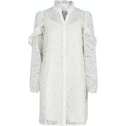 Neo Noir Abby Embroidery Dress - Ivory