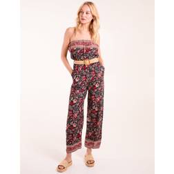 Blue Vanilla Bandeau Jumpsuit RED PATTERN