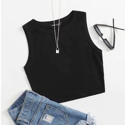 Shein Solid Crop Tank Top