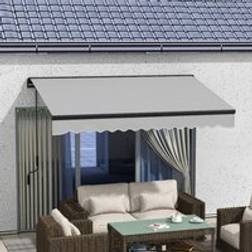OutSunny 3 2m Electric Retractable Awning Aluminium Frame Canopy Light