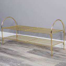 Canora Grey 6 Pair Gold Shoe Rack 80x38cm