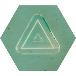 Klebefieber Neon Gamer Symbol Triangle Green Décoration Murale 25x22cm