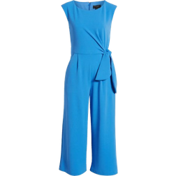 Tahari Tie Waist Cropped Jumpsuit - Summer Sky