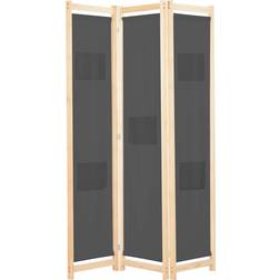 vidaXL 3-Panel Gray Room Divider 120x170cm 3pcs