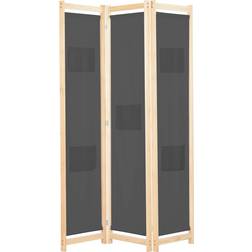 vidaXL 3-Panel Gray Rumdeler 120x170cm 3stk