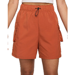 Nike Sportswear Essential Women's Woven High Rise Shorts - Burnt Sunrise/Sail