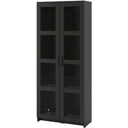 IKEA Brimnes Black Vitrinskåp 80x190cm