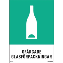 Systemtext Environmental Sticker "Uncoloured Glass Packaging" 148x210mm