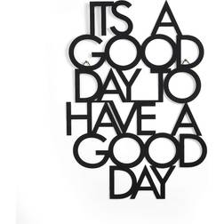 Elements Good Day Black Wall Decor 35x50cm