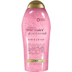 OGX Sensitive + Rose Water & Pink Sea Salt Scrub & Wash 577ml