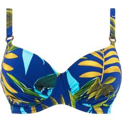 Wacoal Fantasie Pichola Underwired Gathered Full Cup Bikini Top - Tropical Blue