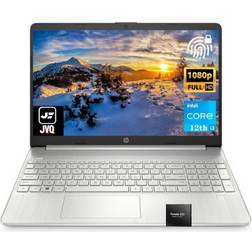 HP 15.6" FHD Laptop, Intel Core i3-1215U, 32GB RAM, 1TB (512GB SSD+ 500G 2.5" USB Portable Drive), Fingerprint Feader, Intel UHD Graphics, Numpad, USB-C, Wi-Fi, Windows 11 Home, Silver