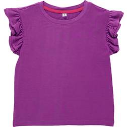 Terez Kid's Ruffle Crop Top - Grape Juice