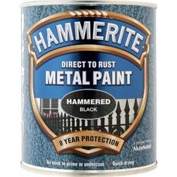 Hammerite Direct to Rust 750ml Metal Paint Black 0.75L