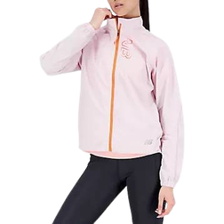 New Balance Women's Printed Impact Run Light Pack Jacket - Stone Pink