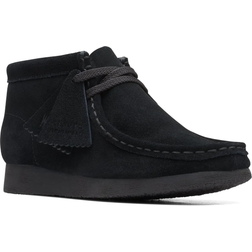 Clarks Older Kid's Wallabee Boot - Black Suede