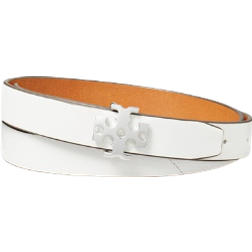 Tory Burch Logo Belt - Optic White