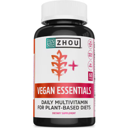 Zhou Vegan Essentials Daily Multivitamin for Plant Based Diets 60 st