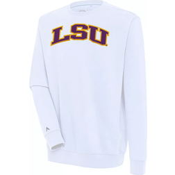 Antigua LSU Tigers White Victory Pullover Crewneck Men's