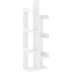 vidaXL Chipboard White Book Shelf 140cm