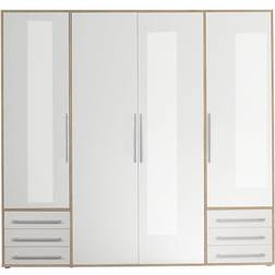 Stella Trading Bedroom White High Gloss Wardrobe 206x194cm
