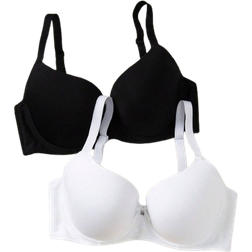 Shein Plus 2pcs Solid Underwire Push Up Bra