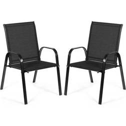 Costway 2 Pcs Garden Dining Chair